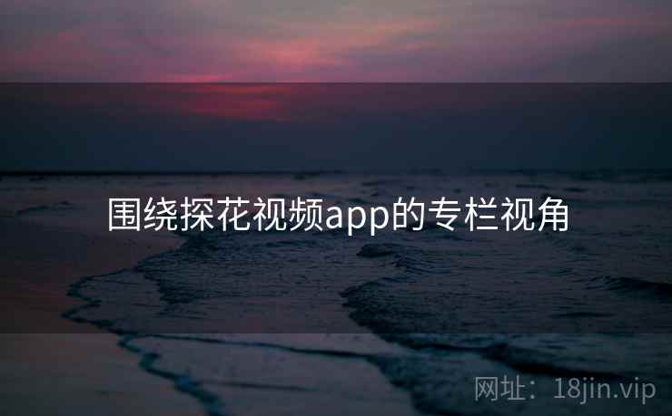 围绕探花视频app的专栏视角