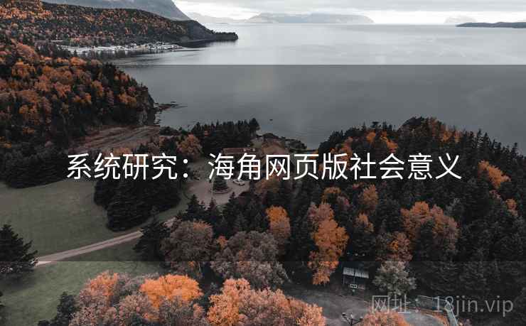 系统研究：海角网页版社会意义