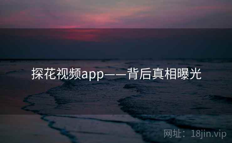 探花视频app——背后真相曝光